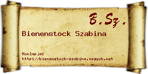 Bienenstock Szabina névjegykártya